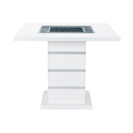 Global Furniture Usa Contemporary Monaco White Bar Table 4496